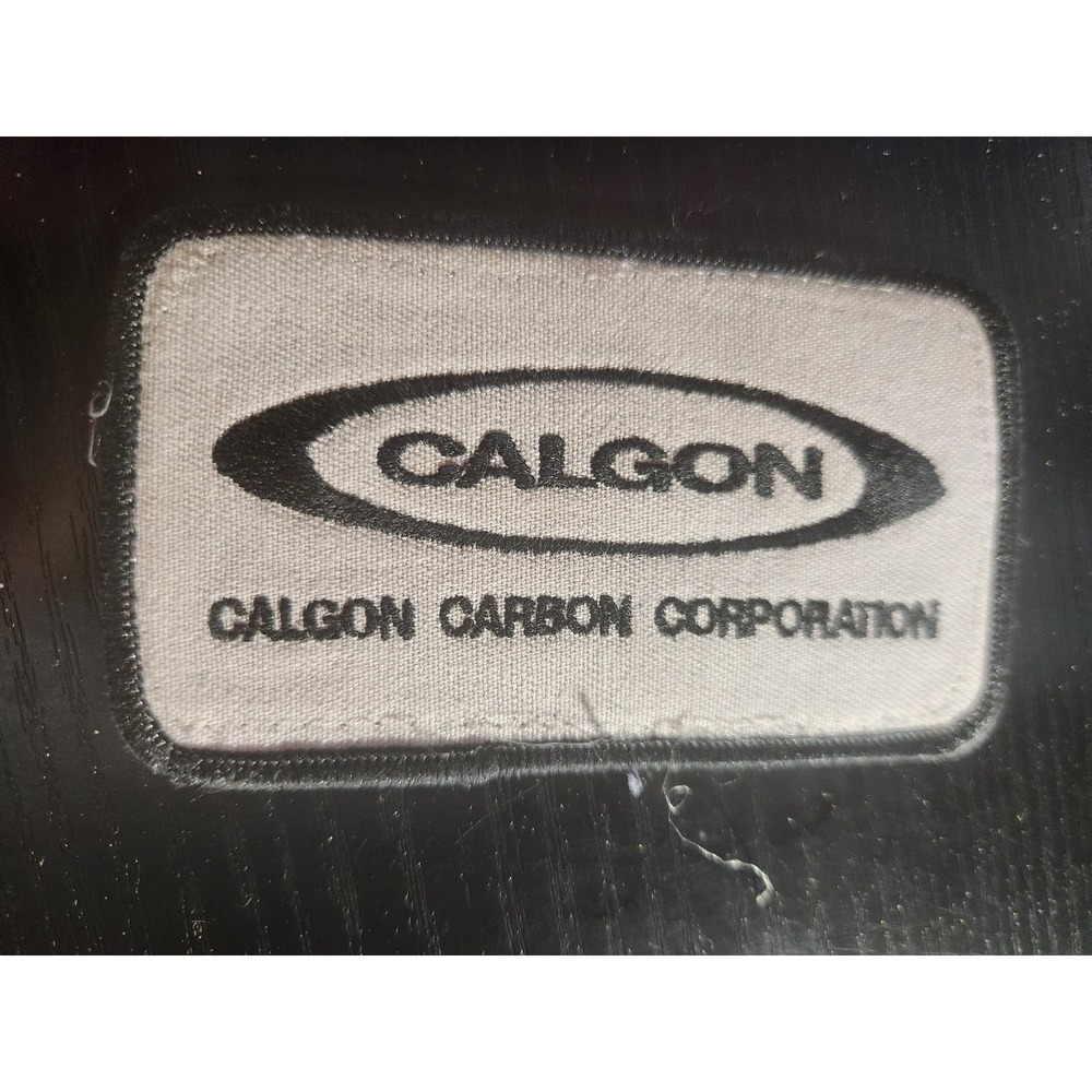 Calgon Carbon Corporation Logo Patch Embroidered Sew-On Black Gray Industrial